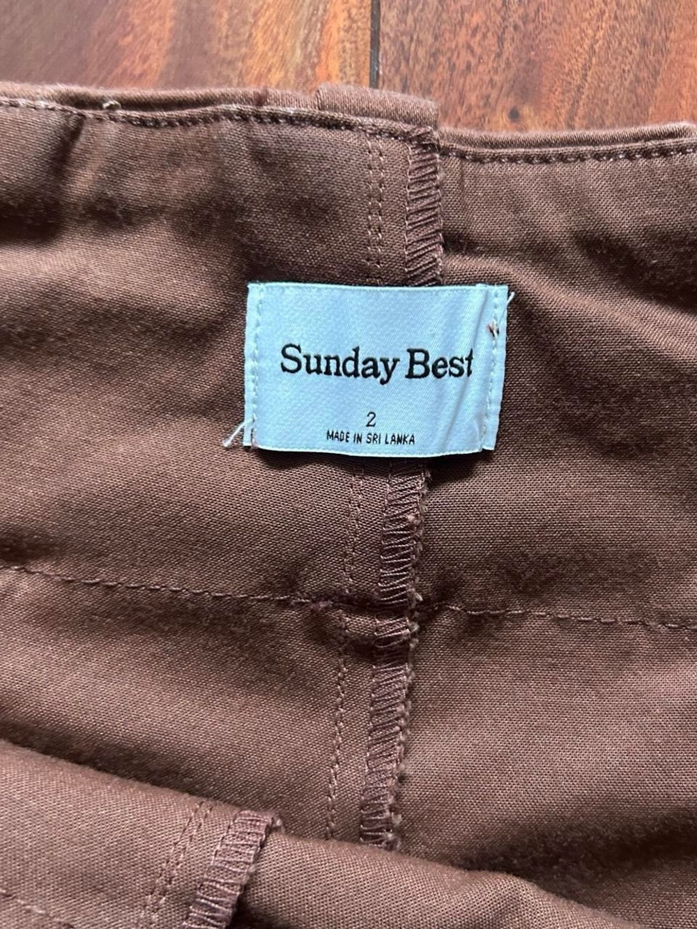 Aritzia Sunday Best Brown Pleated Mini Skirt - Picture 4 of 6
